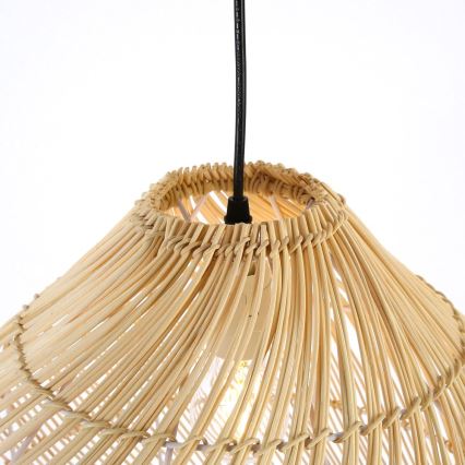 Luster na sajli PELO 1xE27/40W/230V, prečnik 40 cm, ratan