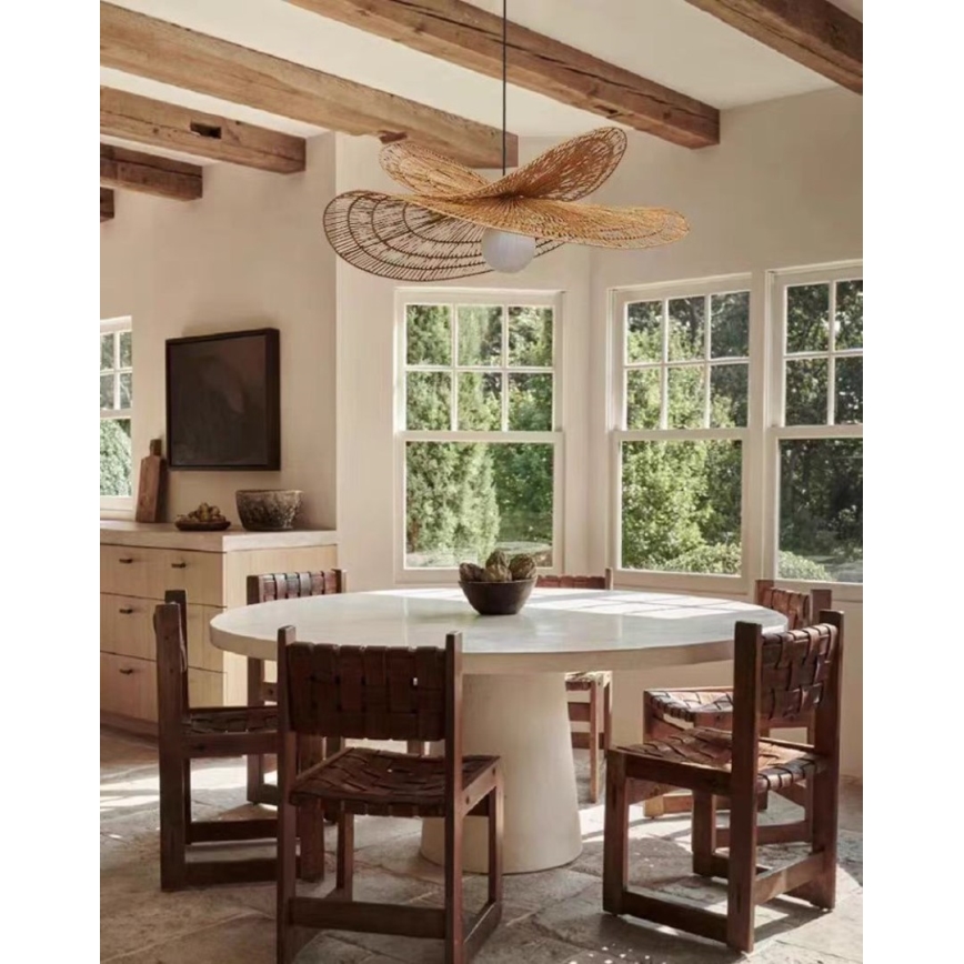 Luster na sajli MARIPOSA 1xE27/40W/230V, prečnik 80 cm, od jute