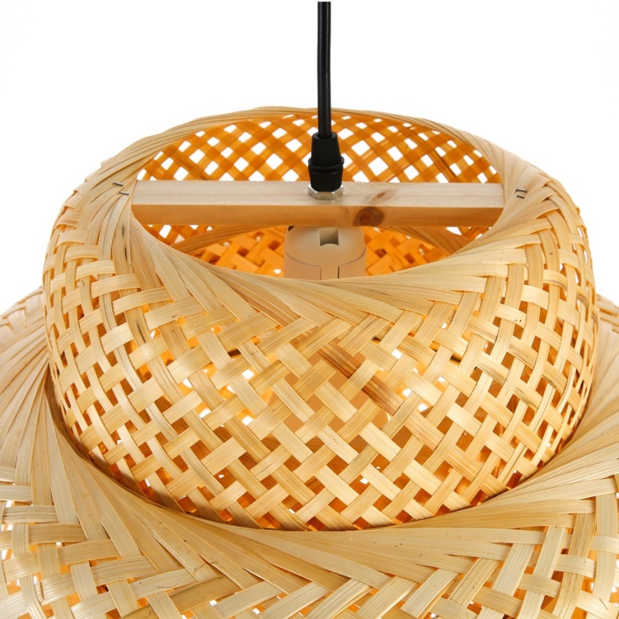 Viseći luster na kablu HILO 1xE27/40W/230V, prečnik 38 cm, bambus