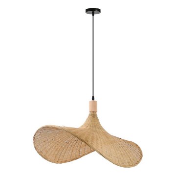 Immax 08289L - Luster na sajli SOMBRERO 1xE27/40W/230V prečnik 70 cm ratan