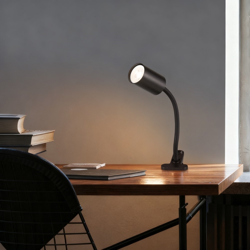 Fleksibilna lampa sa stezaljkom PUNTO 1xGU10/9W/230V crna