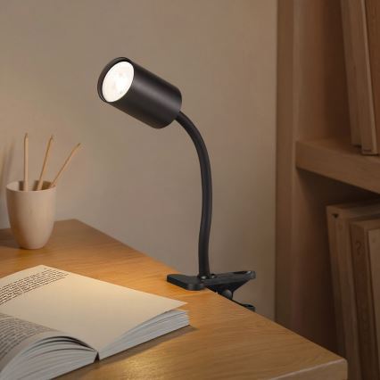 Fleksibilna lampa sa stezaljkom PUNTO 1xGU10/9W/230V crna