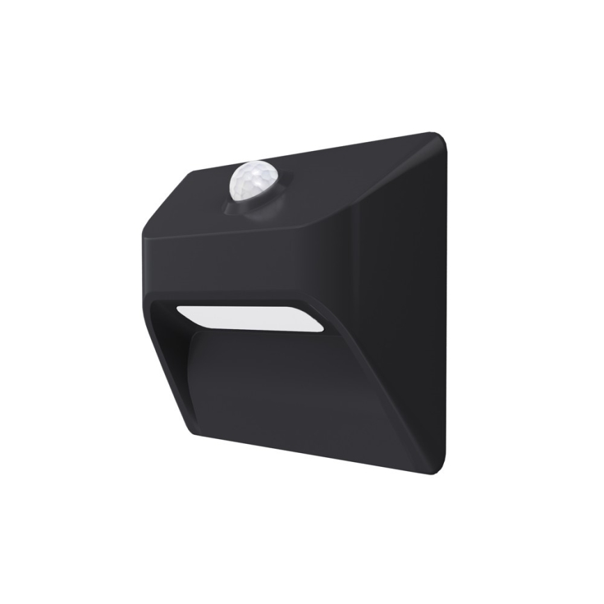LED punjivo svetlo za stepenište sa senzorom pokreta i sumraka STEP LIGHT LED/0,3W/3,7V 2200 mAh IP53 crno
