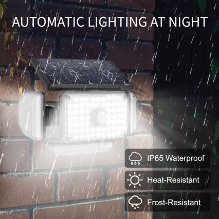 LED solarno zidno svetlo sa senzorom LED/5W/5,5V IP65 2400 mAh