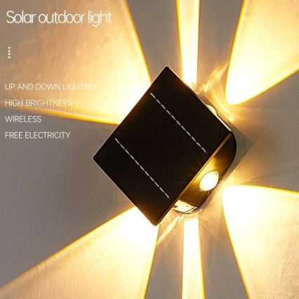 LED solarno zidno svetlo sa senzorom LED/2W/5V IP54 1300 mAh