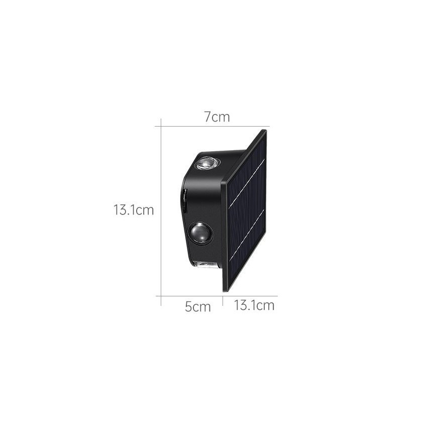 LED solarno zidno svetlo sa senzorom LED/2W/5V IP54 1300 mAh