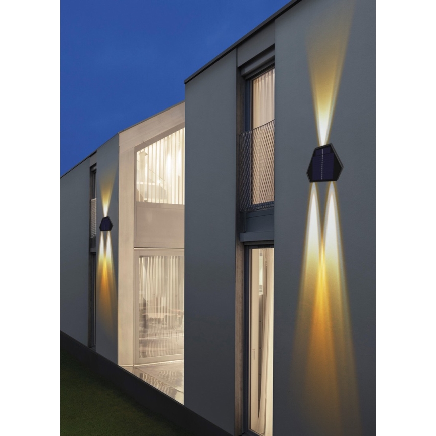 LED solarno zidno svetlo sa senzorom LED/2W/5V IP54 1300 mAh