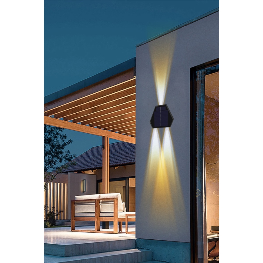 LED solarno zidno svetlo sa senzorom LED/2W/5V IP54 1300 mAh