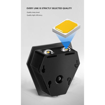 LED solarno zidno svetlo sa senzorom LED/2W/5V IP54 1300 mAh