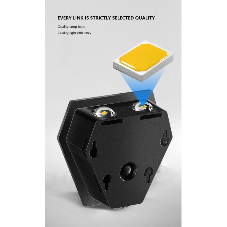 LED solarno zidno svetlo sa senzorom LED/2W/5V IP54 1300 mAh