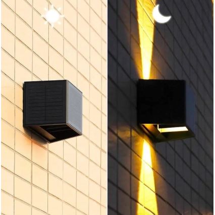 LED solarna zidna svetiljka sa senzorom LED/2W/5V IP54 1300 mAh