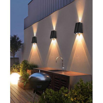 LED solarno zidno svetlo sa senzorom LED/2W/5V IP54 1300 mAh