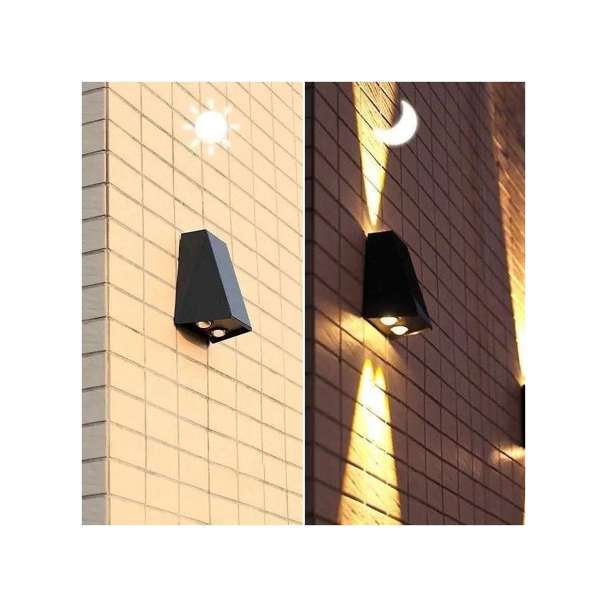 LED solarno zidno svetlo sa senzorom LED/2W/5V IP54 1300 mAh