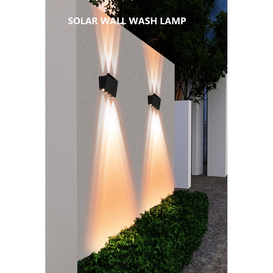 Solarno LED zidno svetlo sa senzorom, 2W/5V, IP54, 1300 mAh