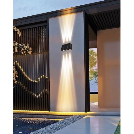 Solarno LED zidno svetlo sa senzorom, 2W/5V, IP54, 1300 mAh