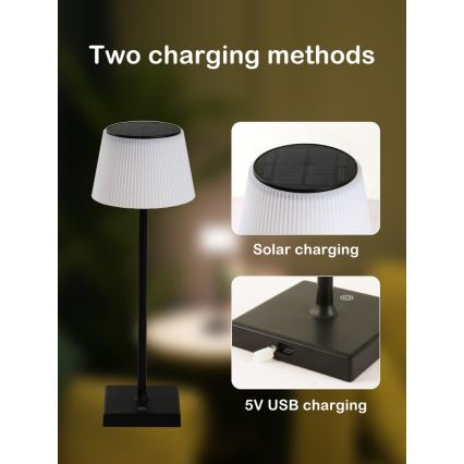 LED prigušiva spoljašnja solarna lampa sa senzorom LED/4W/5V IP44 3600 mAh