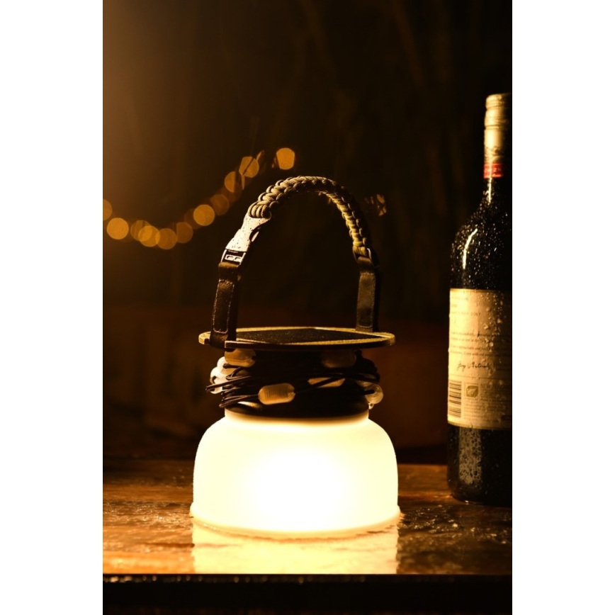 LED RGB Prenosiva solarna punjiva lampa sa LED lancem LED/10W/5V 3600 mAh IP65 3600 mAh