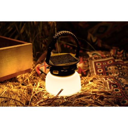 LED RGB Prenosiva solarna punjiva lampa sa LED lancem LED/10W/5V 3600 mAh IP65 3600 mAh