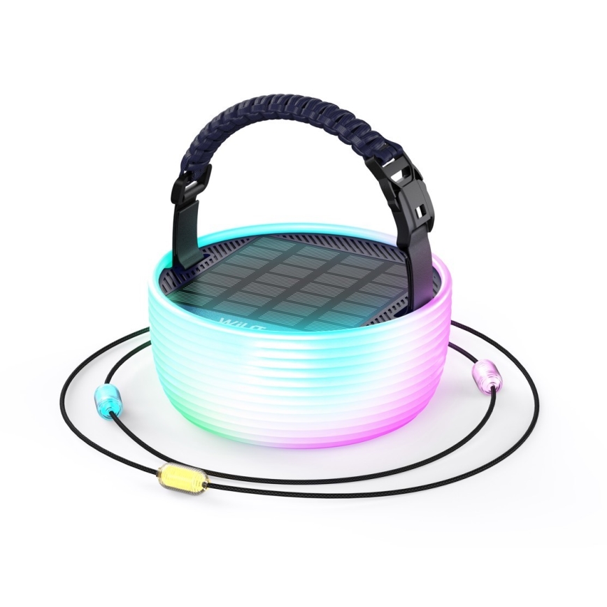 LED RGB Prenosiva solarna punjiva lampa sa LED lancem LED/10W/5V 3600 mAh IP65 3600 mAh