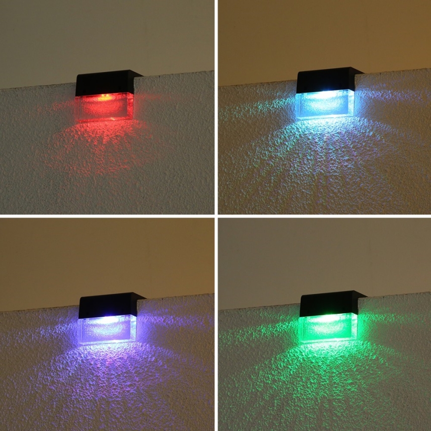 SET 6x RGB LED solarno zidno svetlo LED/1W/1,2V 3500K IP65