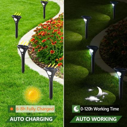 LED solarna lampa sa senzorom LED/1W/3,7V 6000K IP65 1500 mAh