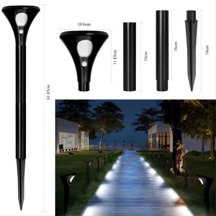 LED solarna lampa sa senzorom LED/1W/3,7V 6000K IP65 1500 mAh