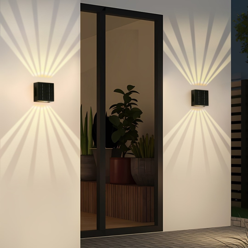 LED solarno zidno svetlo LED/2W/3,7V 4000K IP44 1300 mAh