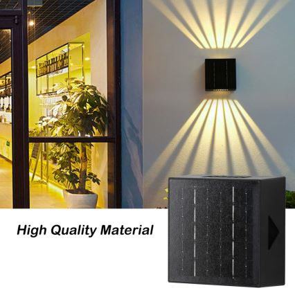 LED solarno zidno svetlo LED/2W/3,7V 4000K IP44 1300 mAh