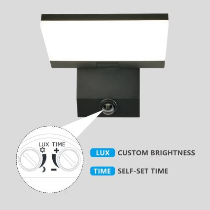 LED spoljašnje zidno svetlo sa senzorom MODERN LED/18W/230V IP65