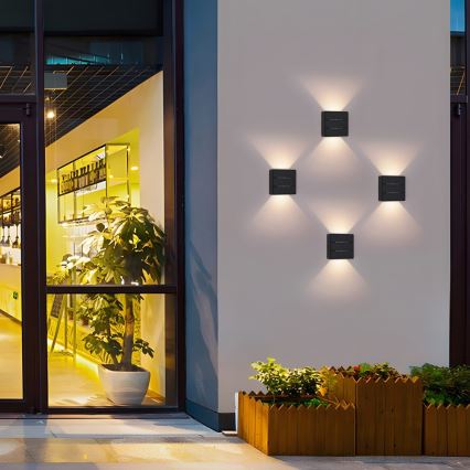 LED spoljašnje zidno svetlo LUXLINE 6W/230V 3000K IP54 crno