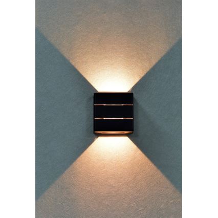 LED spoljašnje zidno svetlo LUXLINE 6W/230V 3000K IP54 crno