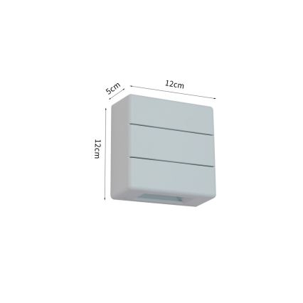 LED spoljno zidno svetlo LUXLINE 6W/230V 3000K IP54 bela
