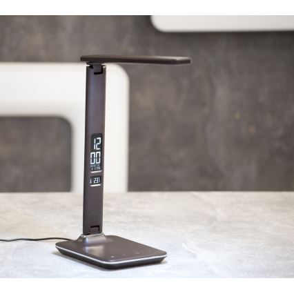 LED prigušiva stona lampa sa displejem LED/9W/230V/12V crna