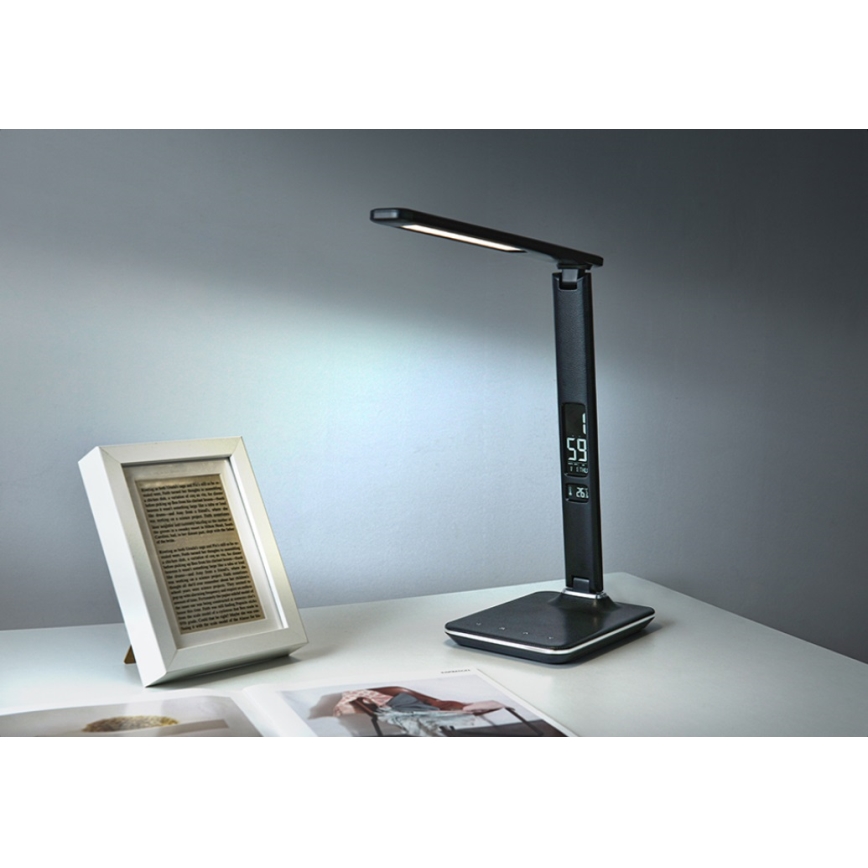 LED prigušiva stona lampa sa displejem LED/9W/230V/12V crna