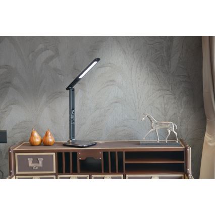 LED prigušiva stona lampa sa displejem LED/9W/230V/12V crna