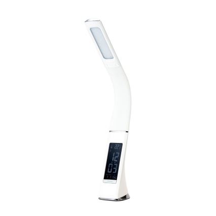 LED prigušiva stona lampa sa displejom LEATHER LED/7W/230V bela