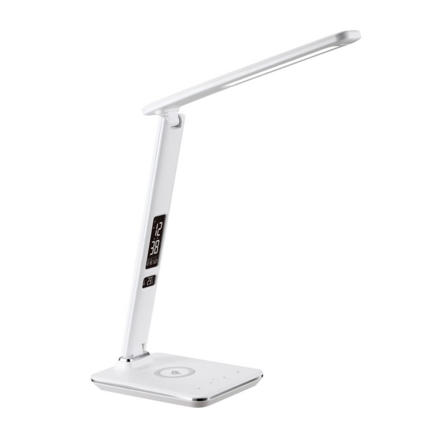 LED prigušiva stona lampa sa Qi bežičnim punjenjem i USB KINGFISHER LED/8,5W/230V bela
