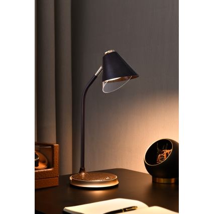 LED prigušiva stona lampa sa bežičnim punjenjem FINCH LED/9W/12/230V siva/sjajni hrom