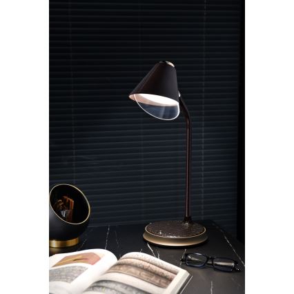 LED prigušiva stona lampa sa bežičnim punjenjem FINCH LED/9W/12/230V siva/sjajni hrom