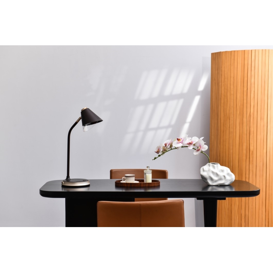 LED prigušiva stona lampa sa bežičnim punjenjem FINCH LED/9W/12/230V siva/sjajni hrom