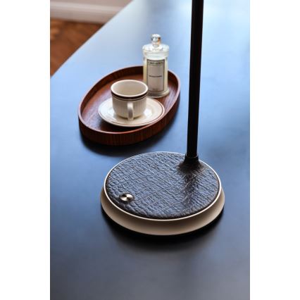LED prigušiva stona lampa sa bežičnim punjenjem FINCH LED/9W/12/230V siva/sjajni hrom