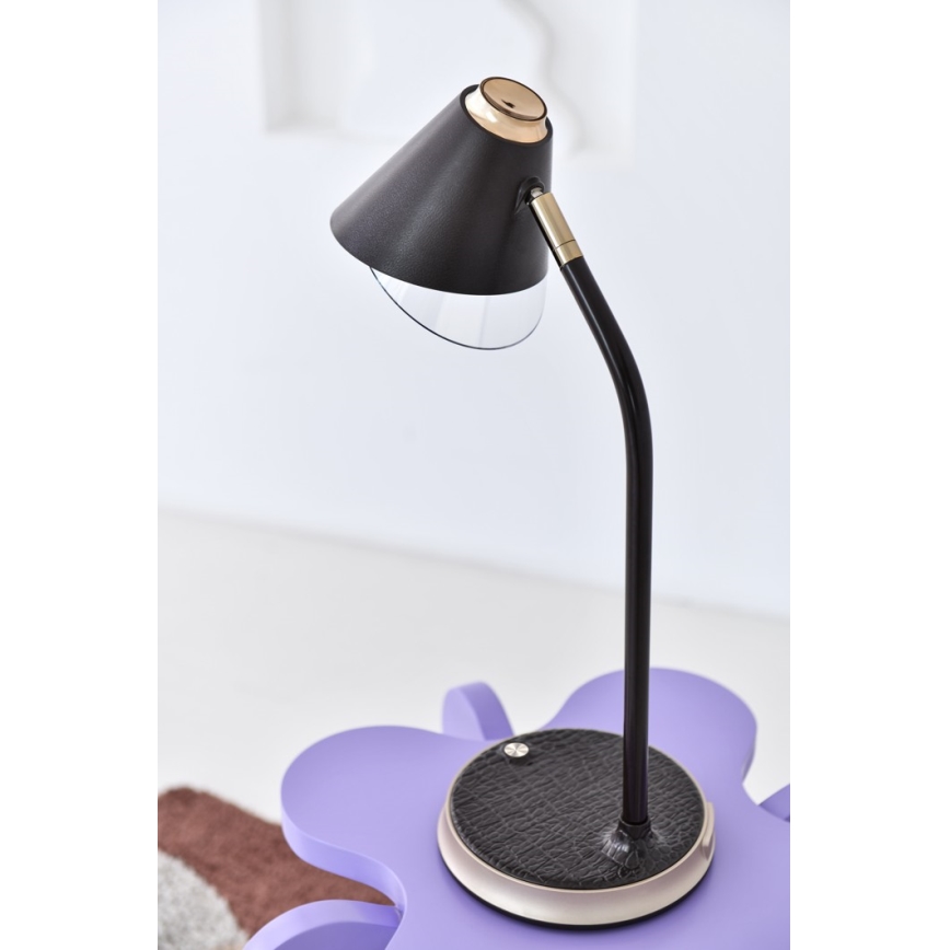 LED prigušiva stona lampa sa bežičnim punjenjem FINCH LED/9W/12/230V siva/sjajni hrom