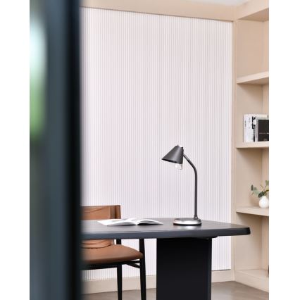 LED prigušiva stona lampa sa bežičnim punjenjem FINCH LED/9W/12/230V siva/sjajni hrom