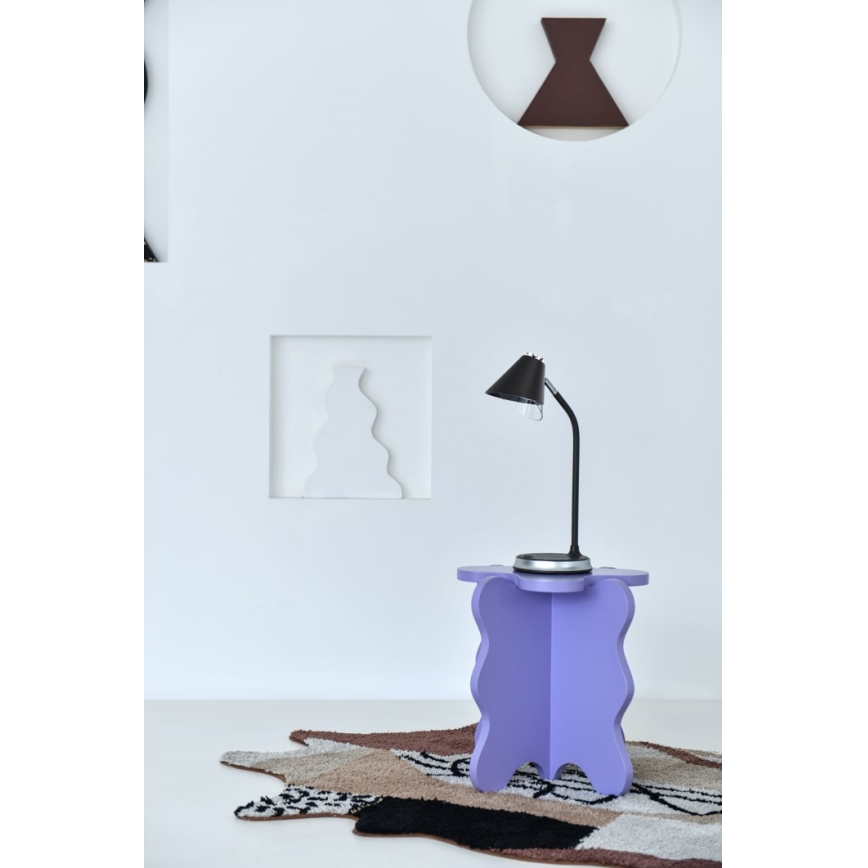LED prigušiva stona lampa sa bežičnim punjenjem FINCH LED/9W/12/230V siva/sjajni hrom