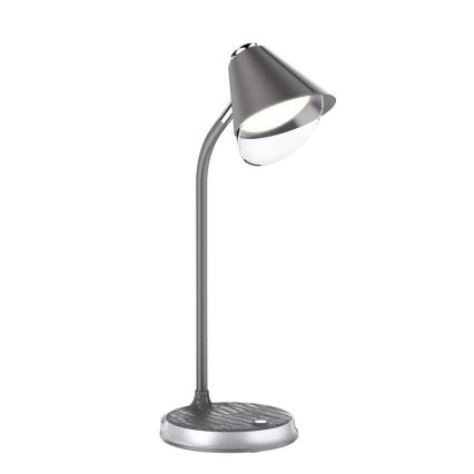 LED prigušiva stona lampa sa bežičnim punjenjem FINCH LED/9W/12/230V siva/sjajni hrom
