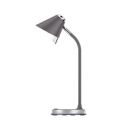 LED prigušiva stona lampa sa bežičnim punjenjem FINCH LED/9W/12/230V siva/sjajni hrom