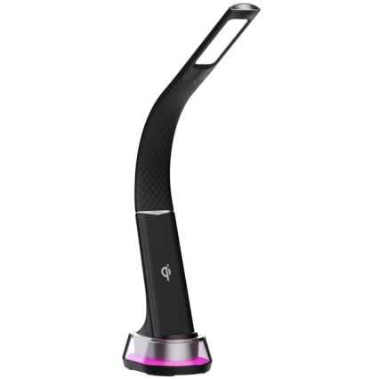 LED RGB prigušiva stona lampa sa bežičnim punjenjem CORELLA LED/7W/12/230V crna