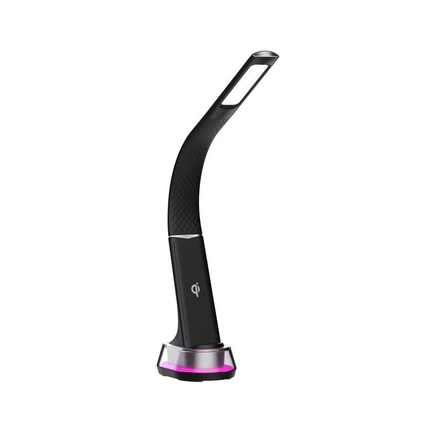 LED RGB prigušiva stona lampa sa bežičnim punjenjem CORELLA LED/7W/12/230V crna