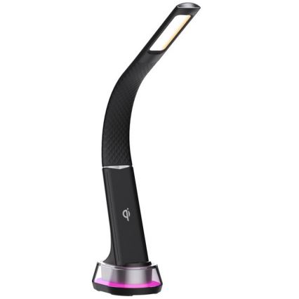 LED RGB prigušiva stona lampa sa bežičnim punjenjem CORELLA LED/7W/12/230V crna