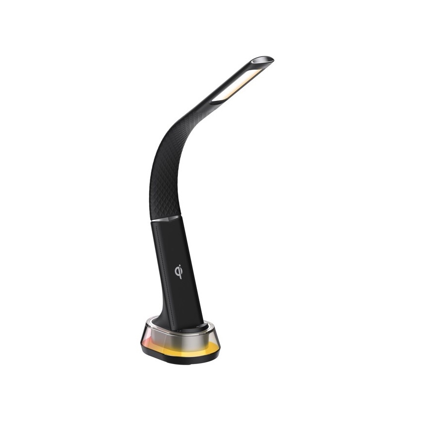 LED RGB prigušiva stona lampa sa bežičnim punjenjem CORELLA LED/7W/12/230V crna